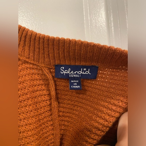 Women’s splendid orange thermal wrap top size XS - Picture 2 of 3